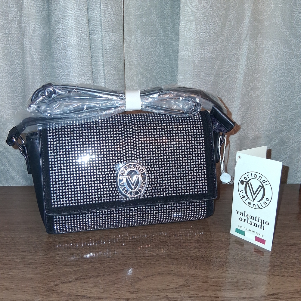 VALENTINO ORLANDI V-9009 SILVER STUDDED CROSSBODY